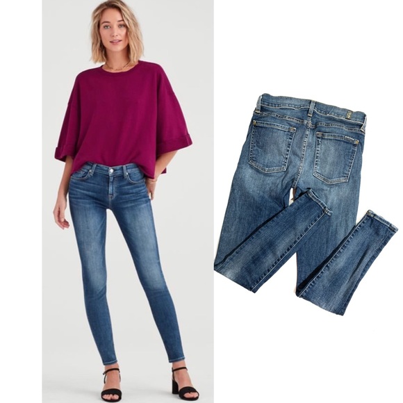 7 For All Mankind Denim - 7FAM 28x28 the Skinny Ankle Stretch Jeans